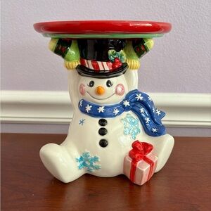 Fitz&Floyd “Festive Friends” Snowman Holiday Candle Holder
